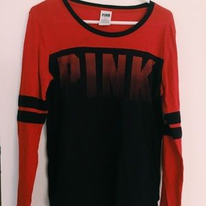 vs pink red/maroon long sleeve